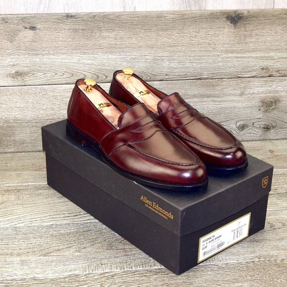 * NIB * $425 Allen Edmonds RANDOLPH 14 D Burgundy Burnished main image 7